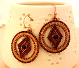 KIT Orecchini Miguel Colore Bordeaux / Bronzo