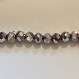 Cipollotti Sfaccettati 3x4mm Argento Metalizzato 50pezzi