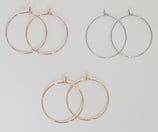 Base Orecchini a Cerchio 30mm Argento / Oro / Oro Rosa