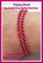 Kit Saint Petersburg Bracelet Stitch  Basic Small Version Hot Pink / Coral