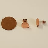 Perno Piatto 10mm con anellino Rame