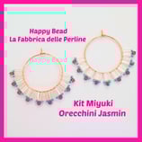 Kit Miyuki Orecchini Jasmin Rosa/Verde Acqua