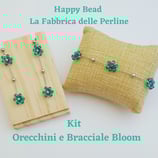 Kit Wire Orecchini e Bracciale Bloom versione Azzurro