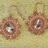 Kit Orecchini Soleil Punto Peyote Circolare Base Peach Sorbet