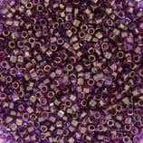 Delica 11/0   (DB117) Lavander Gold AB Trasparent Gold Luster