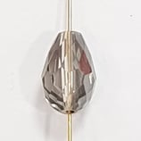 Goccia Sfacettata in Vetro 9x15mm Grigio