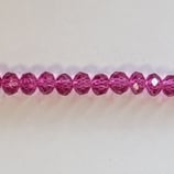 Cipollotti Sfaccettati 3x4mm Fucsia 50 pezzi