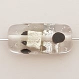 Rettangolo 23x11mm Trasparente con dettagli Neri