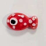 Perlina Pesce 19mm Rosso