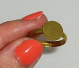 Supporto per Anello con Base Tonda 10mm oro