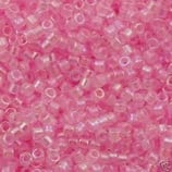 Delica 11/0   (DB55) Rosa Trasparente Rainbow