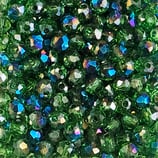 Cipollotti Sfaccettati 3x4mm Verde Foresta AB 50pezzi