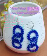 KIT Orecchini Loop the Loop Colore Blu / Turchese