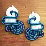 Orecchini Artdeco Pendenti Colore Turchese / Blu