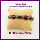 Kit Bracciale Base Cavetto Viola Verde