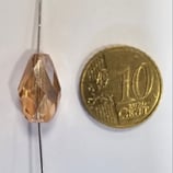 Goccia Sfacettata in Vetro 9x15mm Topaz AB