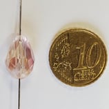 Goccia Sfacettata in Vetro 9x15mm Rosa chiaro