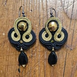 Orecchini Lilith Pendenti Colore Nero / Oro