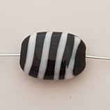 Rettangolo 20x15mm Nero a Righe Bianche