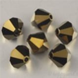Swarovski Bead 5301/5328 - 4mm Bicono Crystal Dorado