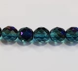 Sfera Sfacettata in Vetro 10mm Verde sfumato Azzuro/Blu AB