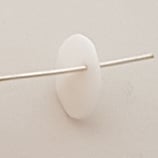 Pailette 12mm Bianco Plastica Foro Alto