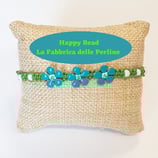 Kit Bracciale Macramé Ibisco Turchese / Verde