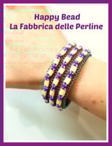 Kit Miyuki Bracciale Carla Fucsia / Biege