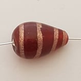 Goccia 24x15mm Rossa Spiral oro