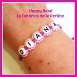 Kit Macramé Base Letter Bracelet Pink