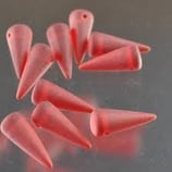 Spike Beads mis.7x17mm Rosso Frost