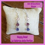 Kit Orecchini Base Sfere Swarovski Rosa