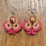 Orecchini Lilith Pendenti Colore Rosso / Oro