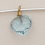 Ciondolo Cuore 7mm Azzurro