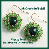 Kit Soleil Earrings Circular Peyote Stitch  Base Emerald