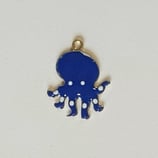 Ciondolo Metallo Smaltato Polipo 14mm  BLU