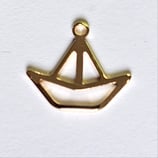 Perlina Metallo Barchetta 13mm oro