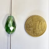 Goccia Sfacettata in Vetro 9x15mm Verde AB