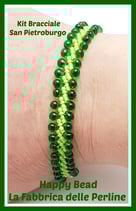 Kit Bracciale Punto San Pietroburgo Base Versione Piccolo Lime / Verde
