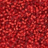 Delica 11/0 (DB683) Rosso Scuro Semi Matte Silverlined Dyed