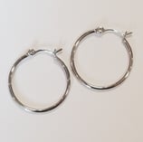 Base Orecchini a Cerchio 25mm Argento