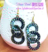 KIT Orecchini Loop the Loop Colore Verde / Bronzo