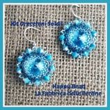 Kit Orecchini Soleil Punto Peyote Circolare Base Azzurro