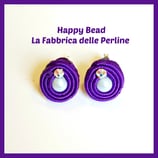 Orecchini Bottone Viola