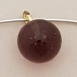 Ciondolo Sfera 9mm Viola