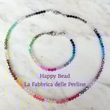 Kit Collana e Bracciale SWAROVSKI Rainbow 4MM Cavetto