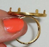 Supporto per Anello con Base Tonda 26mm oro