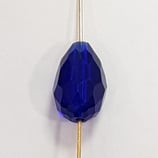 Goccia Sfacettata in Vetro 9x15mm Blu China