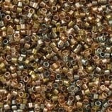 Delica 11/0 (DB981) Misto Marrone/Biege Lined Metallico Inside Color