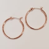 Base Orecchini a Cerchio 25mm Oro Rosa